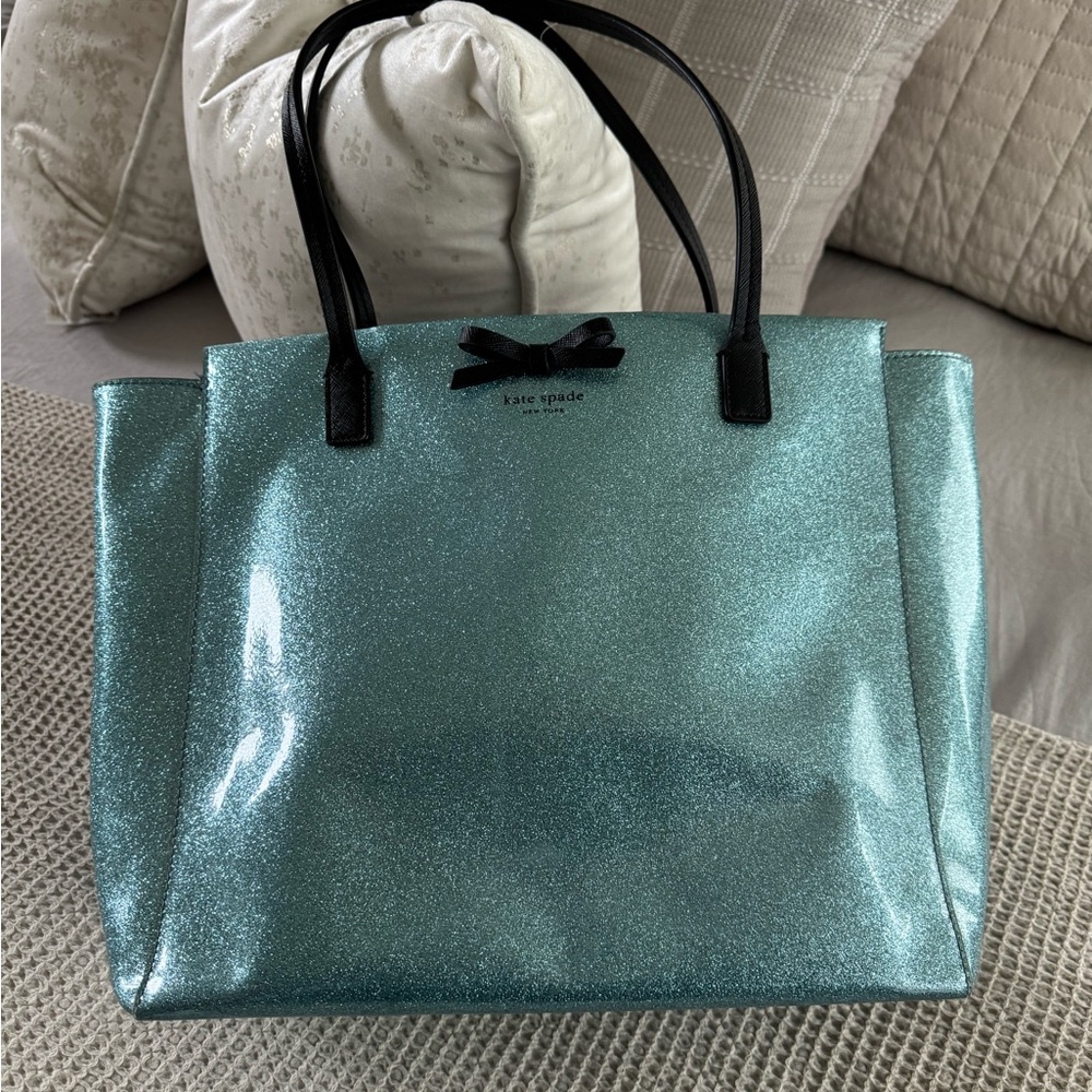 Kate Spade large bag blue glitter